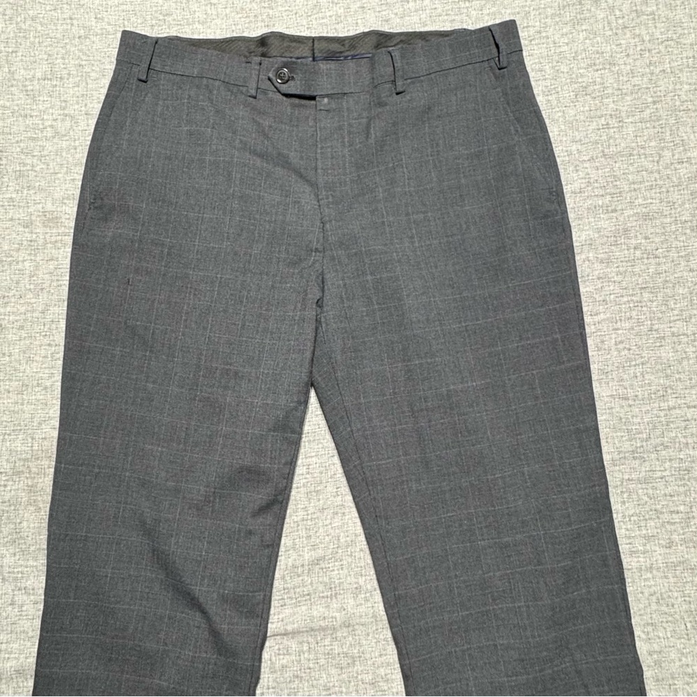 Ralph Lauren Men’s Dark Grey Plaid Dress Pants Size 36x32 - Picture 2 of 3